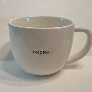 Rae Dunn White Mug with Minimalist Design